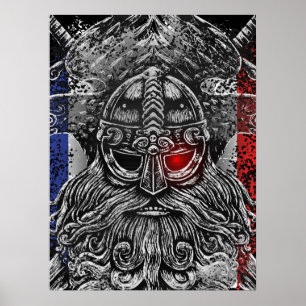 Odins Raben Schwerter Wikinger-Mythologie Frankrei Poster