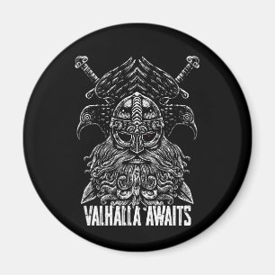 Odins Raben Viking Mythologie Valhalla wartet Magnet