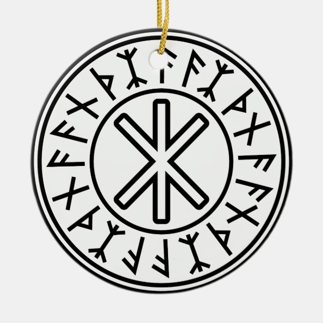 Odins Schutz No.2 (Schwarzes) Keramikornament (Vorne)