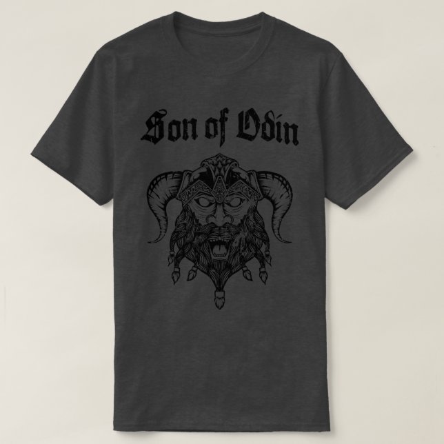 Odins Son Viking Warrior Nordmann Bart T-Shirt (Design vorne)