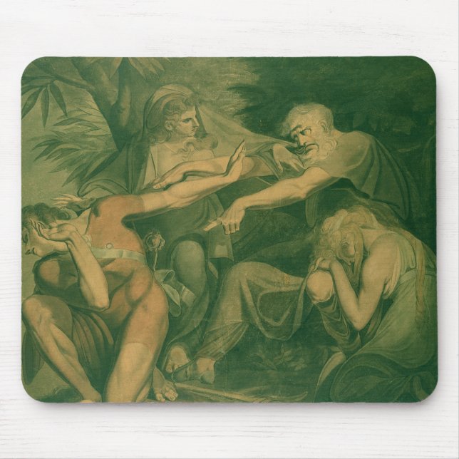 Ödipus, der seinen Sohn Polynices verflucht - "zu Mousepad (Vorne)