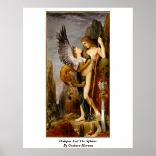 Ödipus und Sphinx von Gustave Moreau Poster