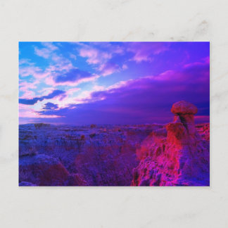 Ödländer colorfull Himmel von Blauem und von Rotem Postkarte