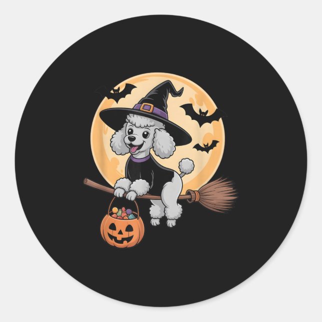 Odle Witz Hat Pumpkin Halloween Kostüme Männer Fra Runder Aufkleber (Vorderseite)
