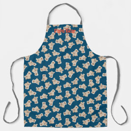 Odles of Poodles (weiß auf blau) Schürze