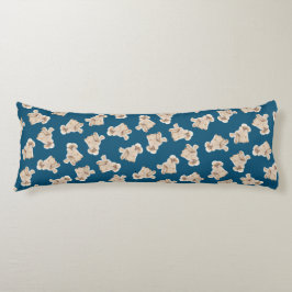 Odles of Poodles (weiß auf blau) Seitenschläferkissen