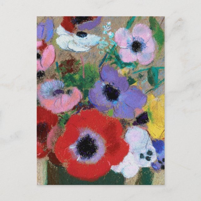 Odlion Redon Schöne leuchtende Blume CC1253 Postkarte (Vorderseite)