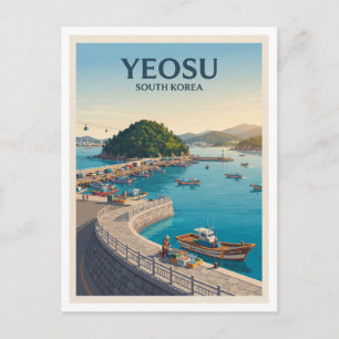 Odongdo-Insel und Yeosu-Küsthafen Postkarte