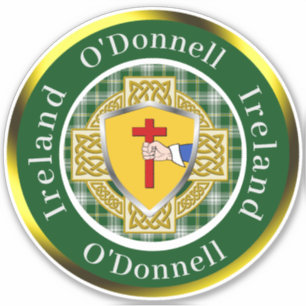 O'Donnell Irish Shield/Celtic Cross Personalisiert Aufkleber