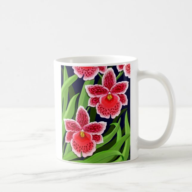 Odontoglossum Orchideen-Blumen Kaffeetasse (Rechts)