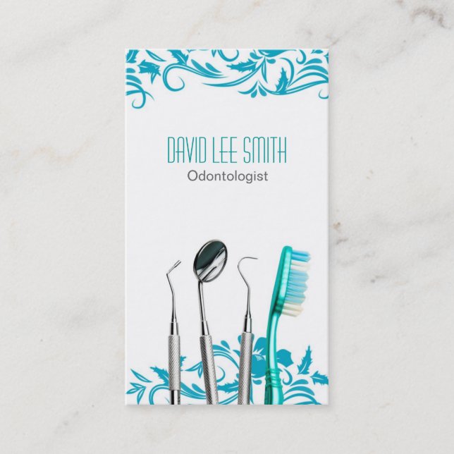 Odontologist Business Card Visitenkarte (Vorderseite)