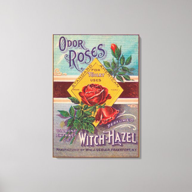 Odor Rose Hexenhazel LabelFrankfort, NY Leinwanddruck (Vorderseite)