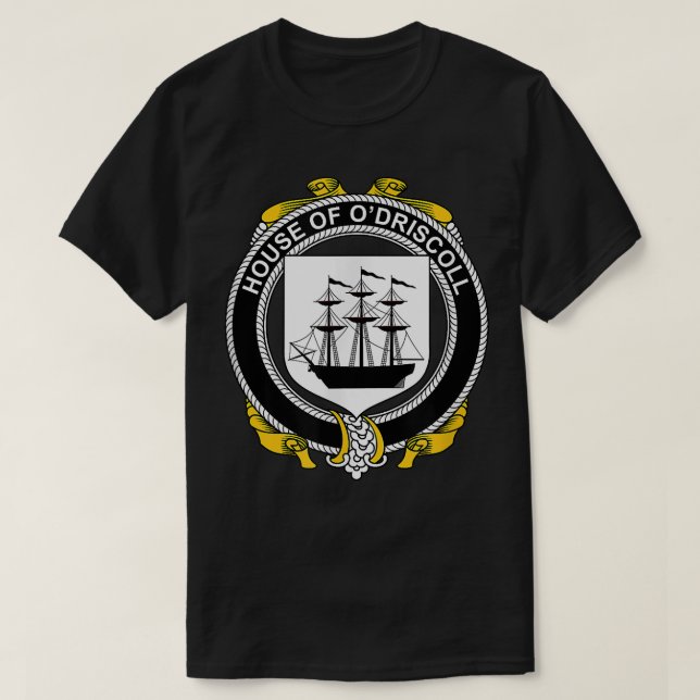 O'Driscoll Coat of Arms Familienwappen T-Shirt (Design vorne)