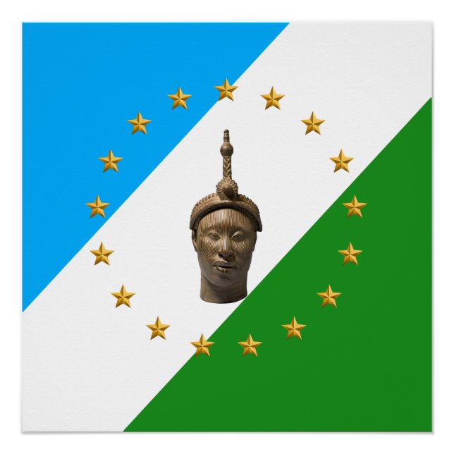 Oduduwa Republic Flag | Yoruba Nation Poster (Vorderseite)