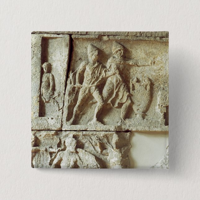 Odysseus, der die Bewerber seiner Ehefrau entdeckt Button (Vorderseite)
