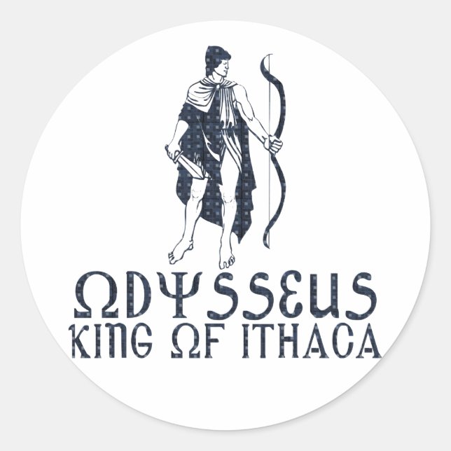 Odysseus Runder Aufkleber (Vorderseite)