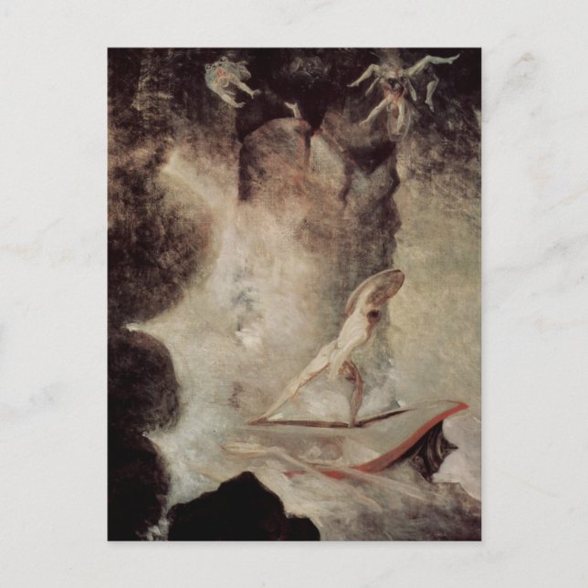 Odysseus vor Scylla und Charybdis Postkarte (Vorderseite)