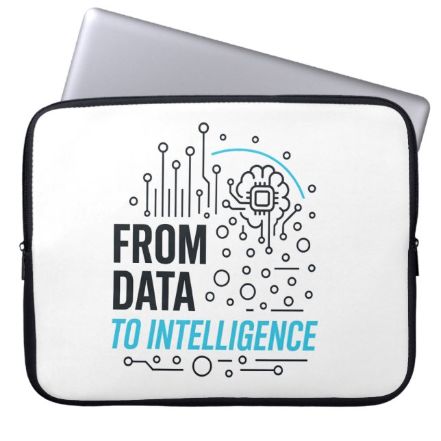 Odyssey der Datenintelligenz: Abstrakte Informatio Laptopschutzhülle (Vorderseite)