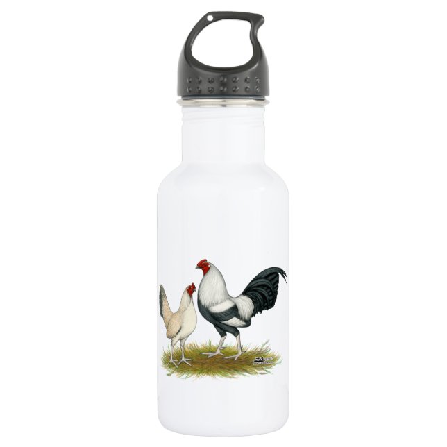OE Game Blue Silver Wheaten Trinkflasche (Vorderseite)