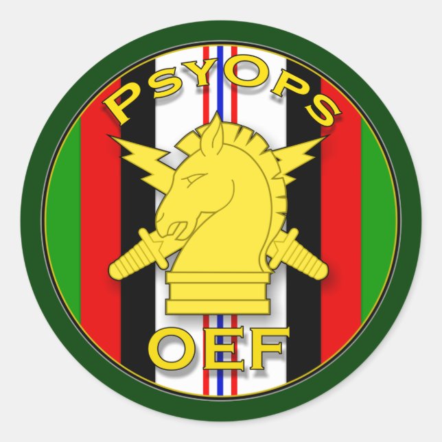 OEF für psychologische Operationen - Afghanistan Runder Aufkleber (Vorderseite)