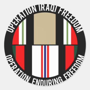 OEF - OIF RUNDER AUFKLEBER