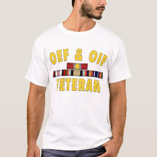 OEF u. OIF Veteran - vorderes Logo T-Shirt