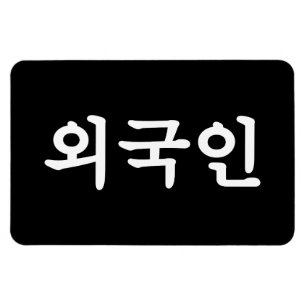 Oegugin 외 국 인 Koreanische Sprache Hangul Magnet