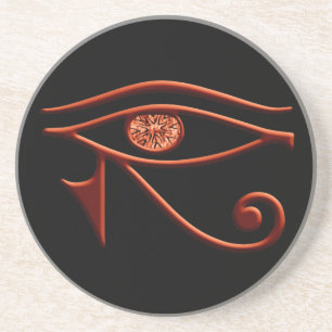 Oeil ardent des dessous de verre de Horus