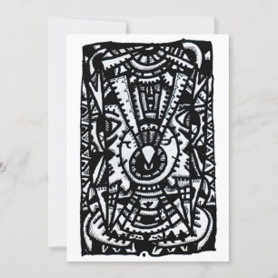 Oeil. Carte plate de dessin d'encre