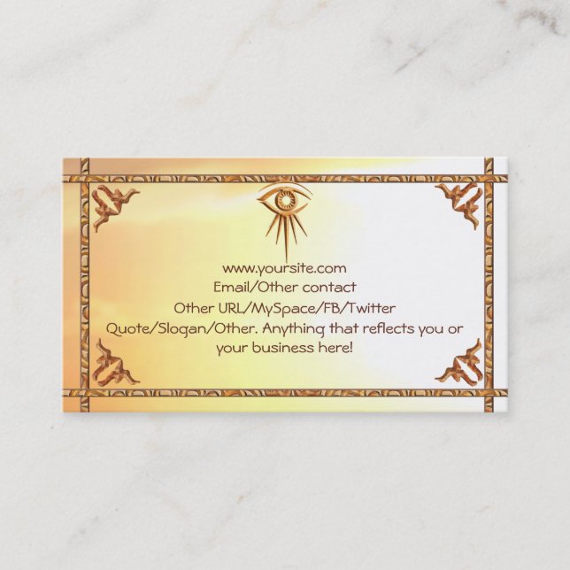 Oeil de carte d'introduction de rayon de soleil de (Devant)