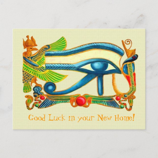 Oeil de carte postale de bonne chance de Horus (Devant)
