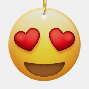 Oeil de coeur et ornement d'Emoji de baiser