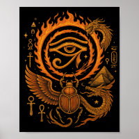 🔥 OEil de Horus - Éveil de feu | Poster égyptien