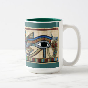 Oeil de Horus Wadjet Mug d'art égyptien