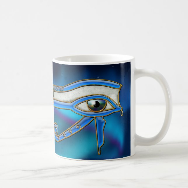 Oeil de Horus Wadjet Mug d'art égyptien (Droite)