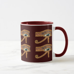 Oeil de Horus Wadjet Mug d'art égyptien