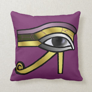 Oeil d'or de coussin de Horus