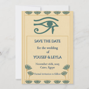 Œil égyptien d'Horus Lotus Or Carte de conservatio