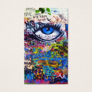 Oeil mauvais de graffiti bleu