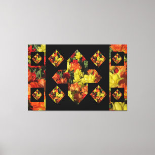 Œillet Signe Plus Abstrait Toile Art (60 X 40)