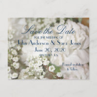 Œillets blancs & Gypsophile Cartes de sauvegarde d