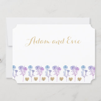 Oeillets faire-part de mariage simples et élégants