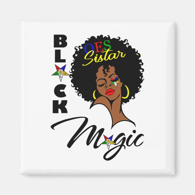 Oes Black Sistar Magic Order The Eastern Star Moth Magnet (Vorne)