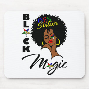 Oes Black Sistar Magic Order The Eastern Star Moth Mousepad