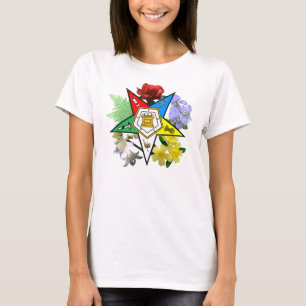 OES Blumenemblem-Spaghetti-Behälter T-Shirt