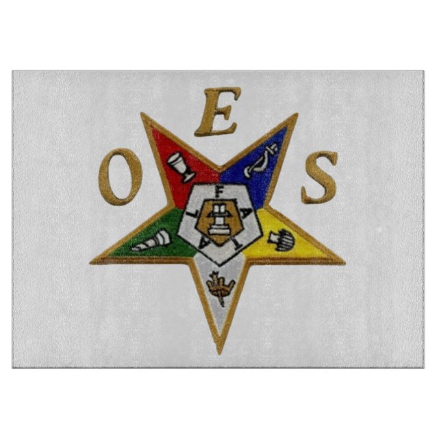 OES Decorative Glass Cutting Board 15"x11" Schneidebrett (Vorderseite)