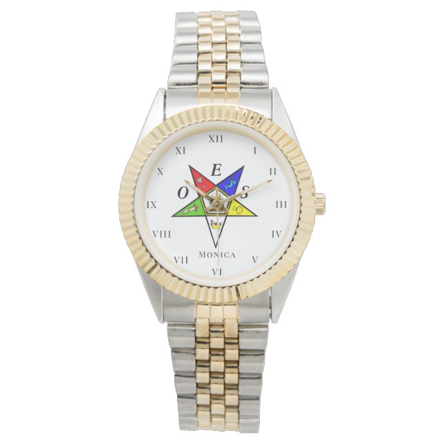 OES Eastern Star Schwester Freemason Wohltätigkeit Armbanduhr (Vorderseite)