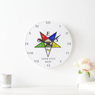 OES Eastern Star Schwester Freimaurer Wohltätigkei Große Wanduhr