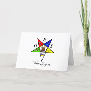 OES Eastern Star Schwester Maurer-Orden Dankeskarte