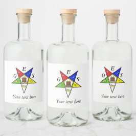 OES Eastern Star Sister Mauerwerk Alkoholflaschenetikett